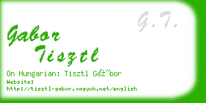gabor tisztl business card